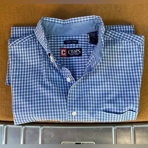 Chaps L/S Button-down Blue Checkered Shirt